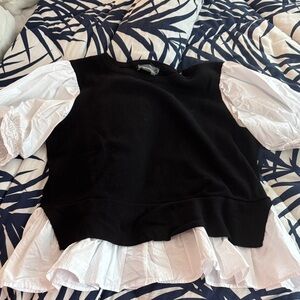 Anthropologie Black and White sweater Blouse